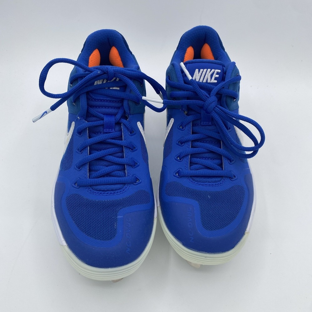 Nike Alpha Huarache Elite 2 Size 7 Blue White Metal Cleats